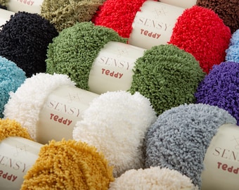 Sensy Teddy Yarn, 3.5 oz, 109 Yards, Gauge 5 Bulky