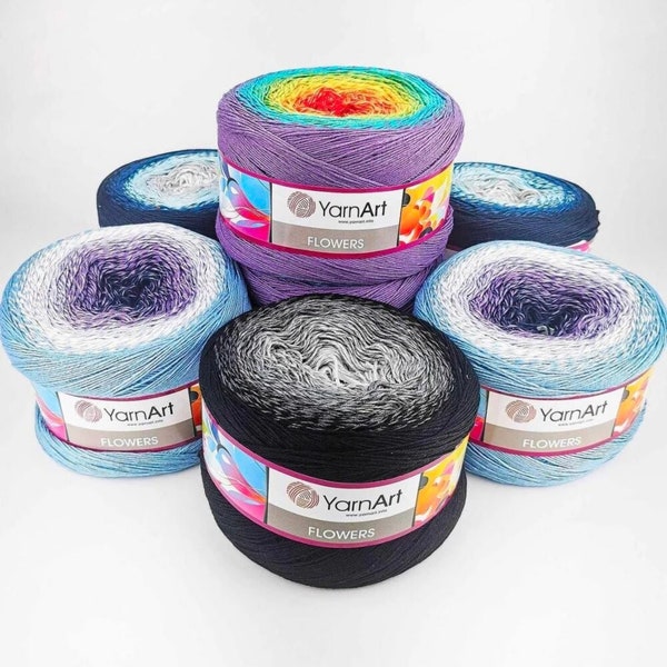 Cotton Flowers Yarn Etsy