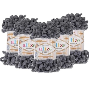 5 Skeins / Balls Alize Puffy Yarns, Softly Yarn, Needlepoint, Bulky Yarn, Loop Yarn, Blanket Yarn, Chunky Knit Blanket, No Hook Yarn