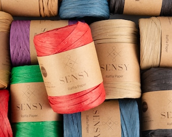 Sensy Premium 438 Yards %100 Paper Raffia Paper, Raffia Bag Yarns