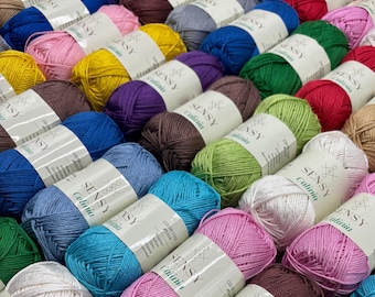 Sensy Calinia Yarn, %100 Mercerized Giza Cotton, 134 Yards, Gauge 2 Fine