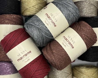 Sensy Premium 5mm Sparkle - 82 yards 90 Polypropylene / 10 Polyester Macrame Cord