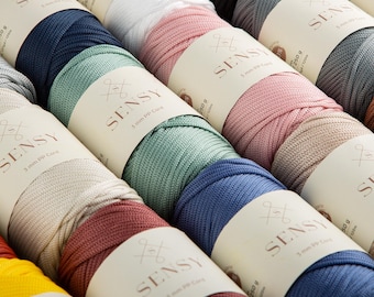 4 Skeins of Sensy Premium 3mm 131 Yards Polyester Rope 100% Polypropylene Cord Macrame Cord 3mm Crochet Bag Cord Macrame Rope Gift