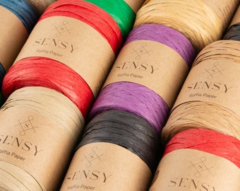 Sensy Premium 438 Yards %100 Paper Raffia Paper, Raffia Bag Yarns