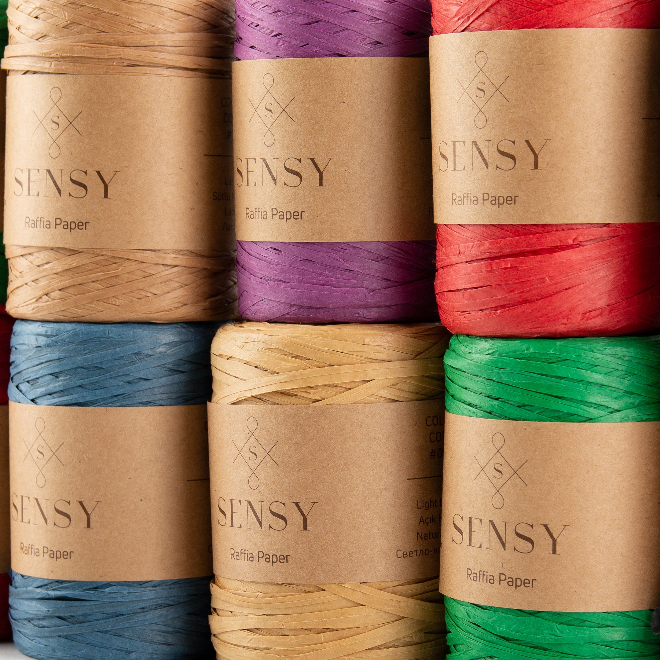 Sensy Premium 438 Yards %100 Paper Raffia Paper, Raffia Bag Yarns