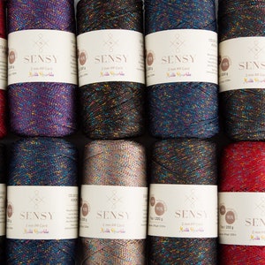 Sensy Premium 2mm Multi Sparkle - 251 yards 90% Polypropylene / 10 Polyester Macrame Cord