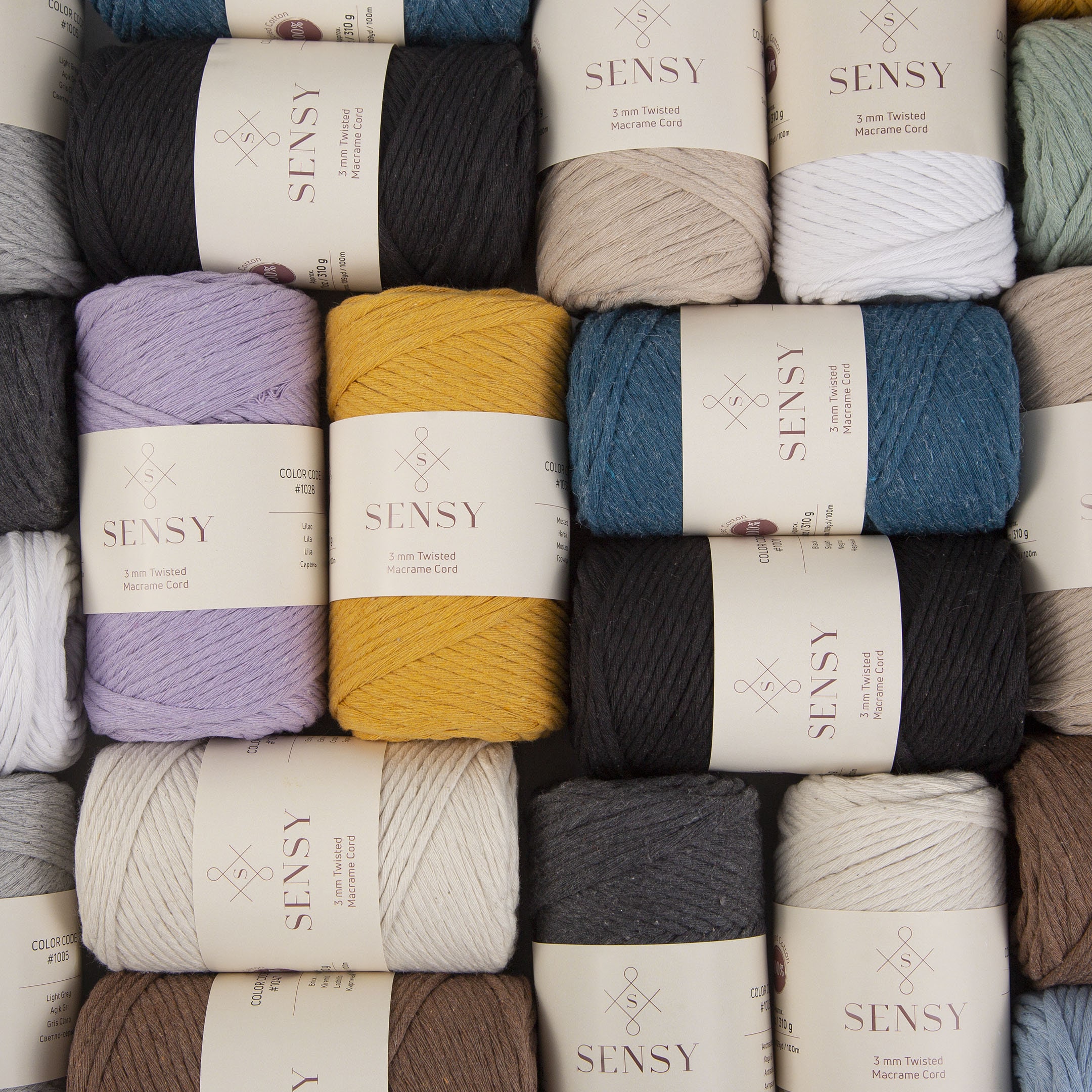 Sensy Premium 3 mm polyester touw, 100% polypropyleenkoord, macramé-koord, 3 mm, gehaakte taskoord, macramé touw, gehaakte draad, cadeau voor breien (bruin