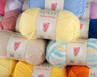 Sensy Softee Baby Yarn, 3.5 oz, 275 Yards, Gauge 3 Light