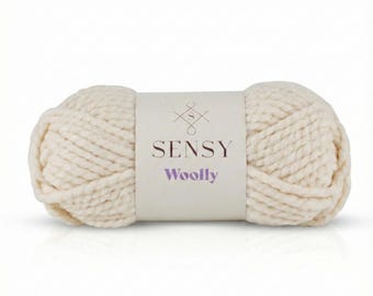 Sensy Woolly Yarn, 3.5 oz, 66 Yards, Gauge 6 Super Bulky