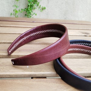 Leather Thick Hairband, Simple Thick Leather Headband, Leather Hair band, Adult Headband, minimalist headband, Christmas gift