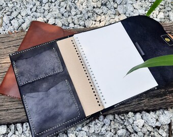30% OFF Personalized Refillable Leather A5 Journal Notebook Cover, Travel Journal Book Cover, A5 Leather Journal, Refillable Sketch Book