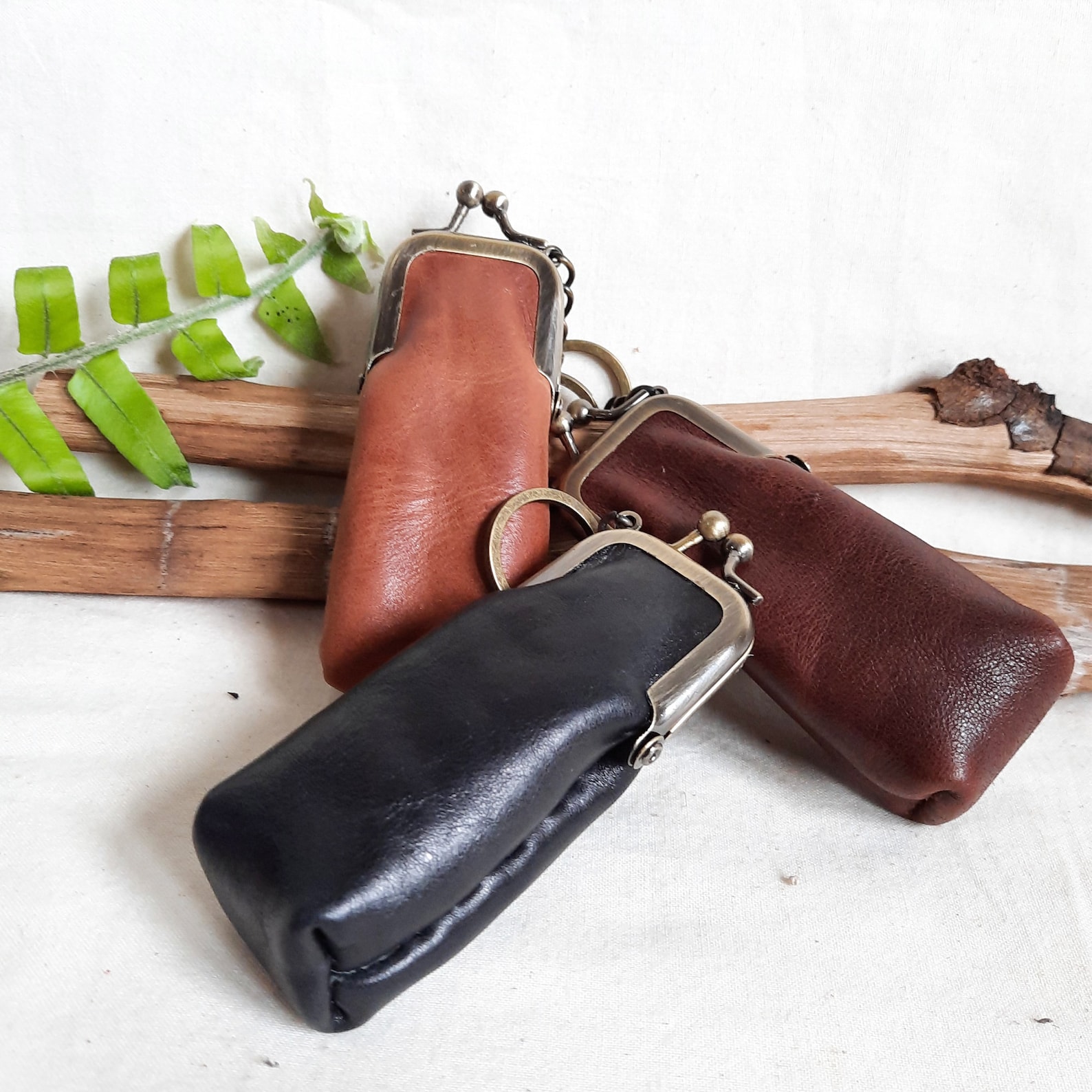 Leather keychain Lip Gloss holder keychain Lipstick Case Etsy