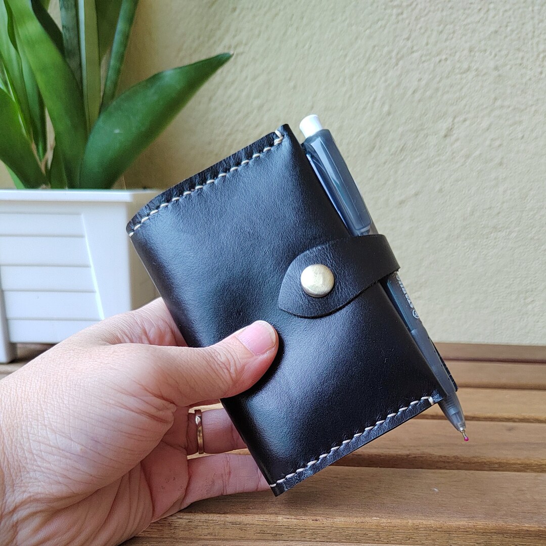 Refillable Leather A7 Notepad Cover, Leather Notepad Holder Etsy
