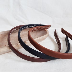 Basic Leather Headband Christmas Gift Thin Leather Hair band Simple Headband Hair Accessories Adult Headband minimalist headband