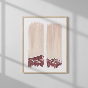 Echte wijn: bergwijnkunstprintset, bergmuurkunst, feestelijke kunst, barkarkunst, wijnliefhebbers, barkardecor, besneeuwde print, bordeauxrode kunst