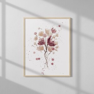 Real Wine wydruk artystyczny, malarstwo kwiatowe, wydruk do salonu, ilustracja botaniczna, sztuka natury, abstrakcyjne kwiaty, sztuka piwnicy z winem, sztuka do pokoju dziecięcego