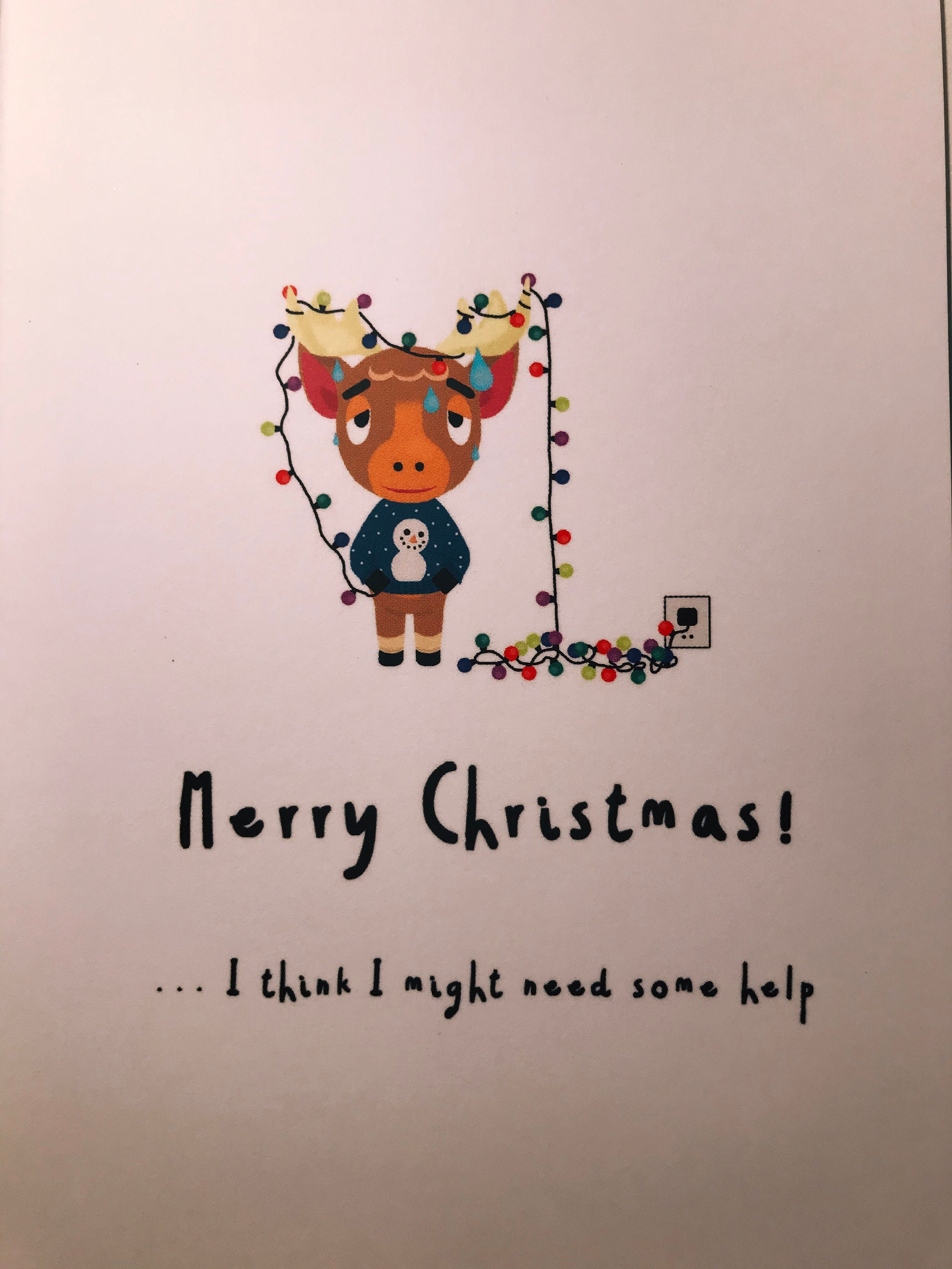 Animal Crossing Christmas Card ACNH Greetings Card A6 - Etsy