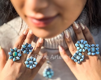 ナバホ族 E.M. LINKIN スターリングシルバー ゴールデンヒルズ