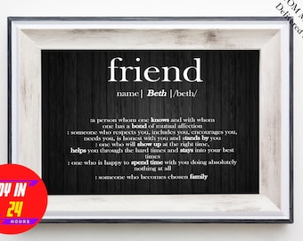 Best Friend Gift Personalized Friend Print Best Friend Birthday Gifts For Friends Gift Ideas Thank You Friend Wall Art Friend Card Print