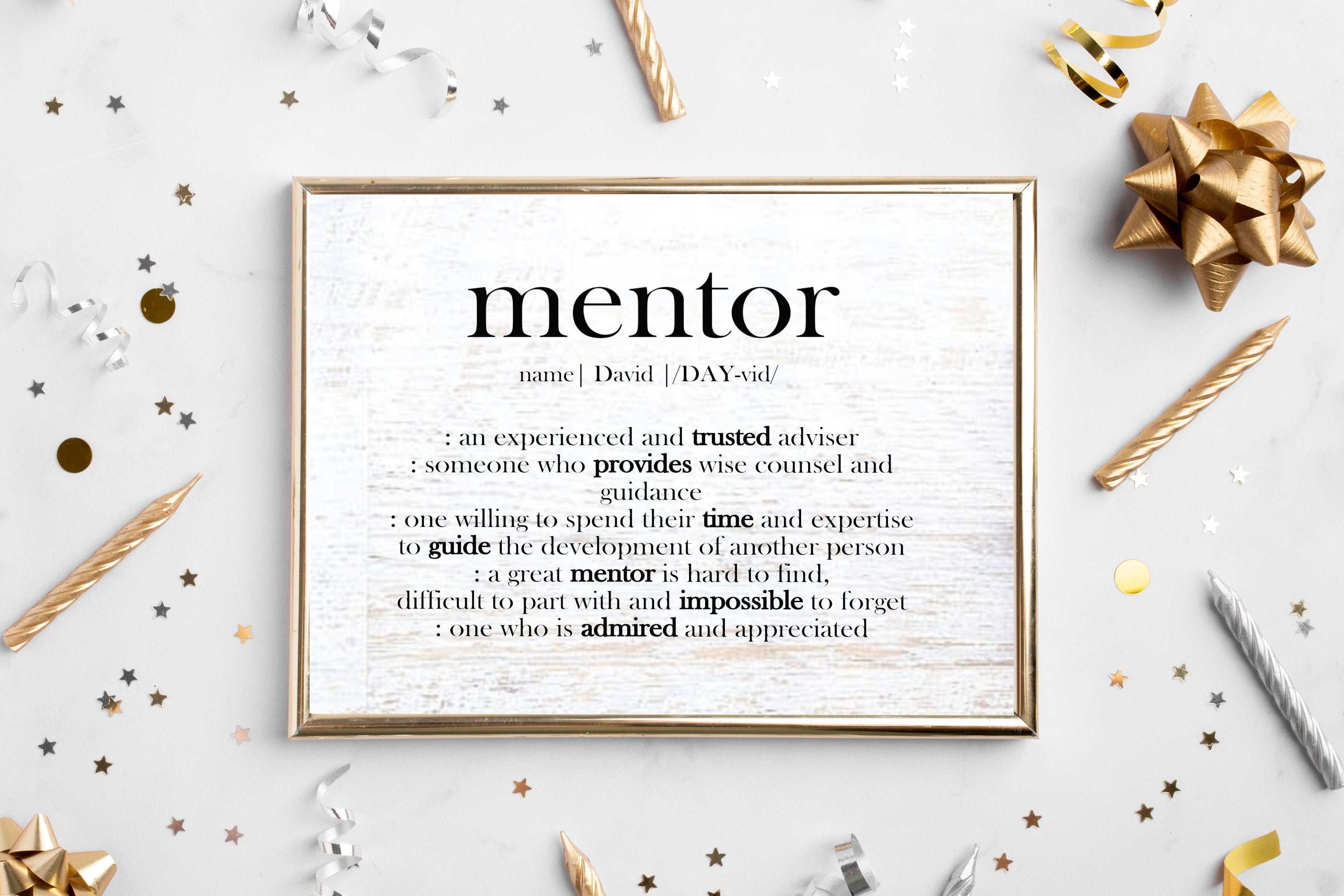 Custom Gift for Mentor Thank You Mentor Print Sign Etsy