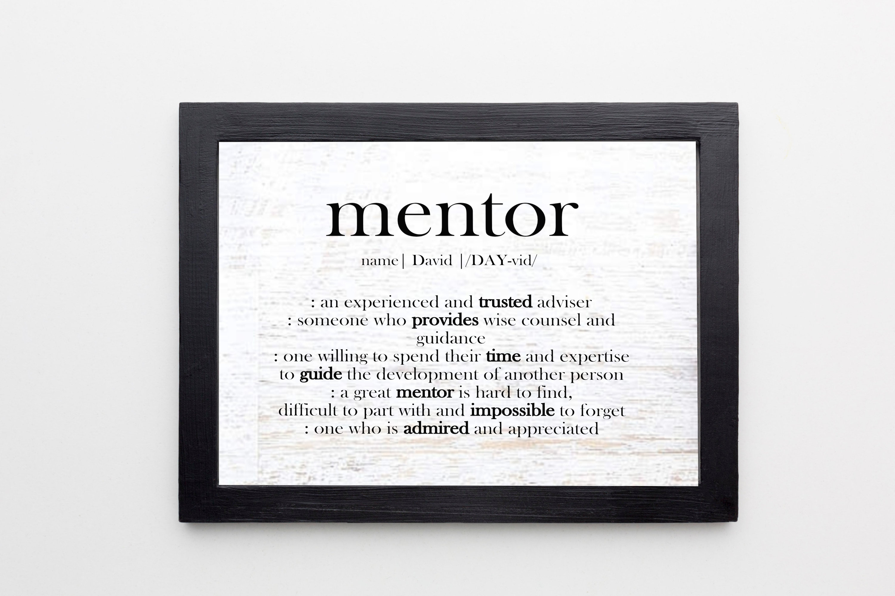 Custom Gift for Mentor Thank You Mentor Print Sign Etsy