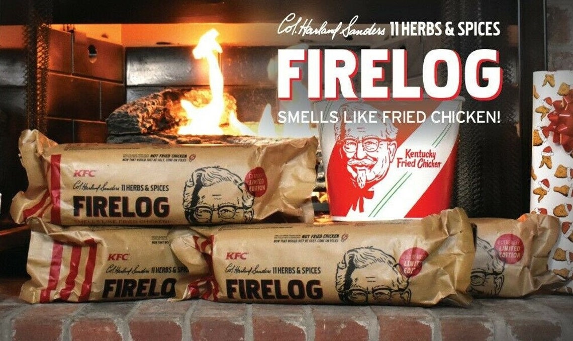 KFC Fire Log Kentucky Fried Chicken 11 Herbs & Spices Limited Etsy