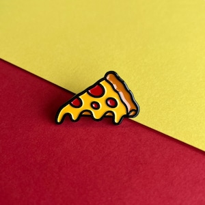 Pizza Soft Enamel Pin - Black Dye Plated