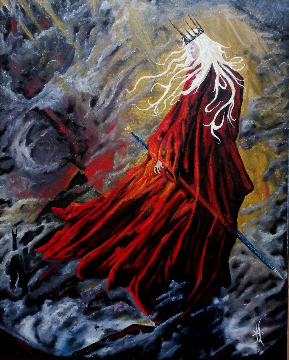 Annatar der Herr der Ringe Sauron original Ölgemälde Etsy.de