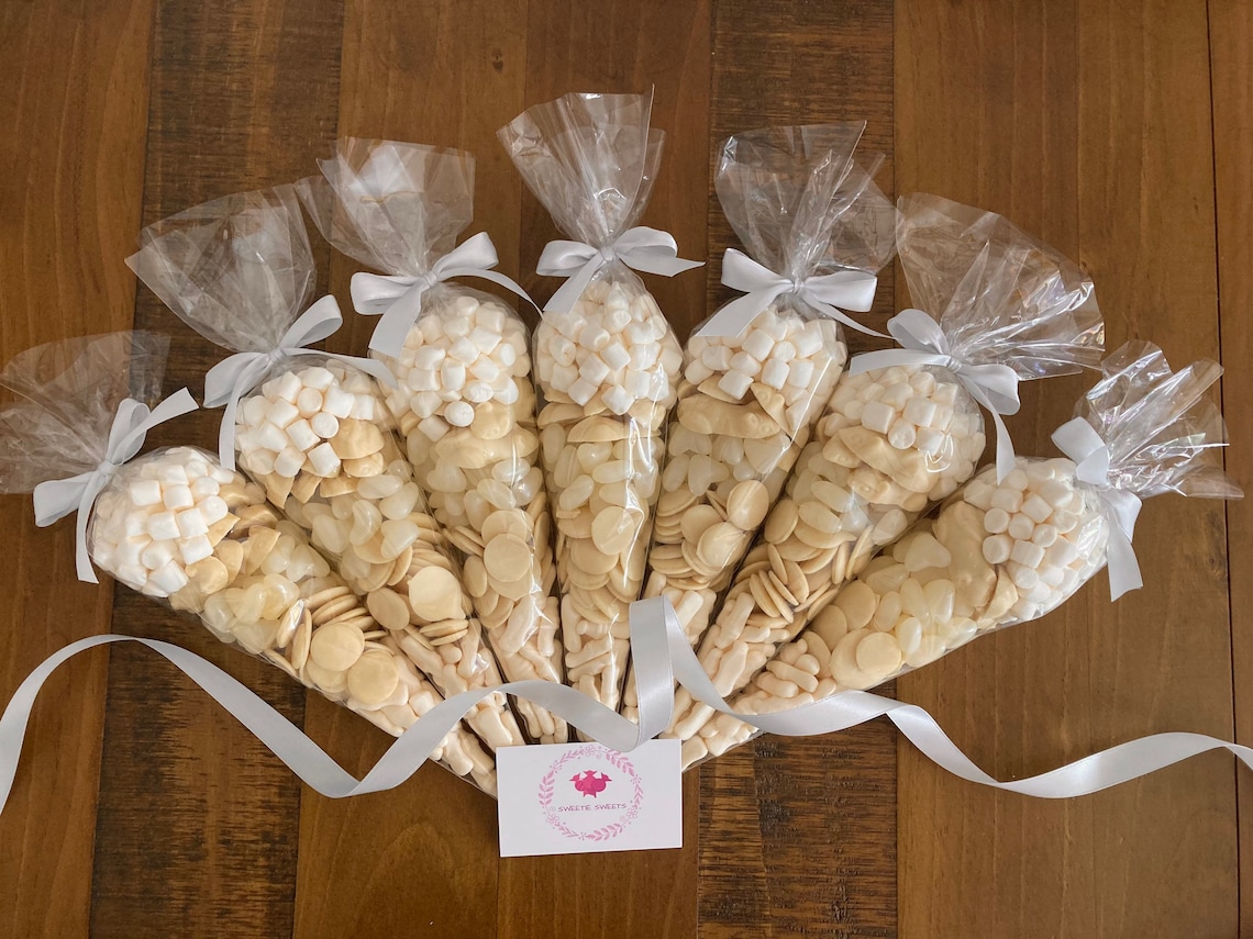 Large White sweet cones wedding favour party favours sweet Etsy.de