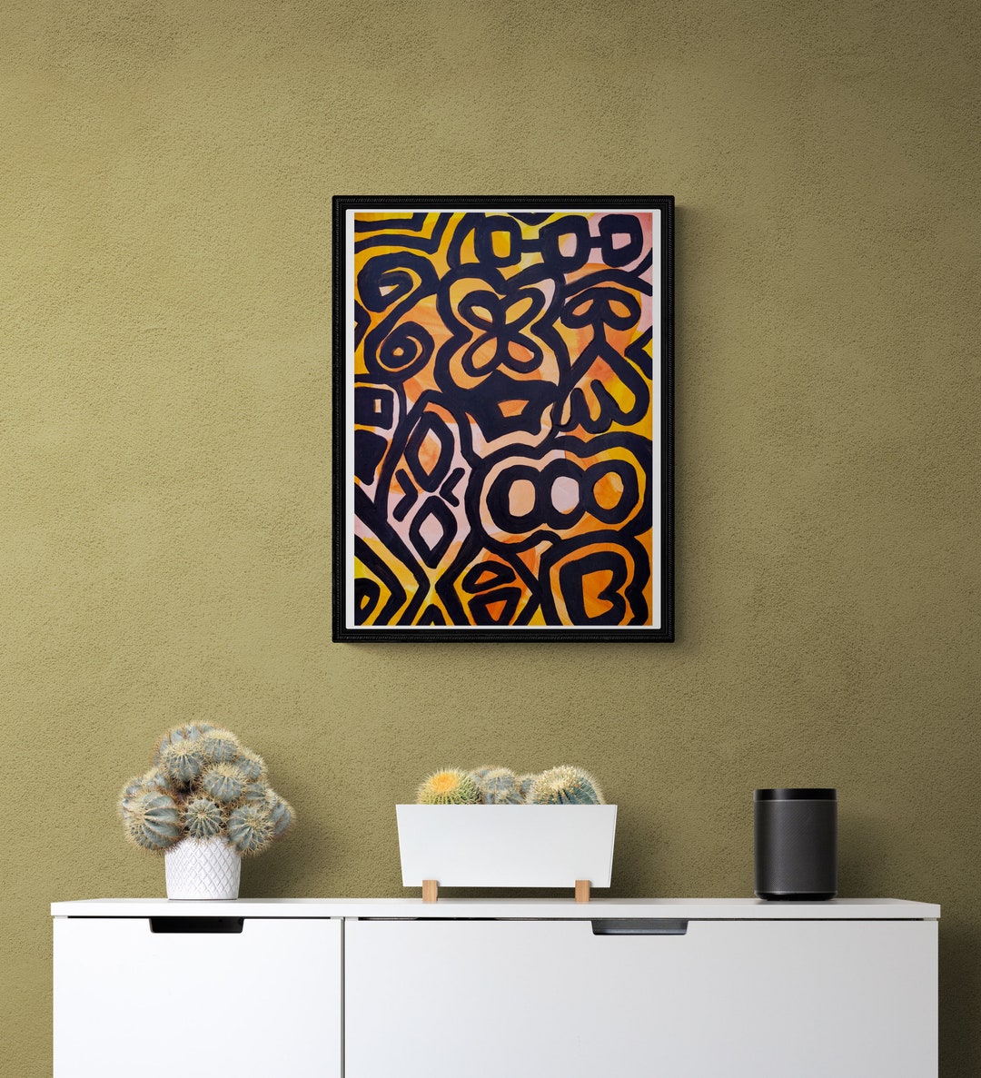 PRINTABLE Ethnic Wall Art Tribal Warm Colors Print Instant Download ...