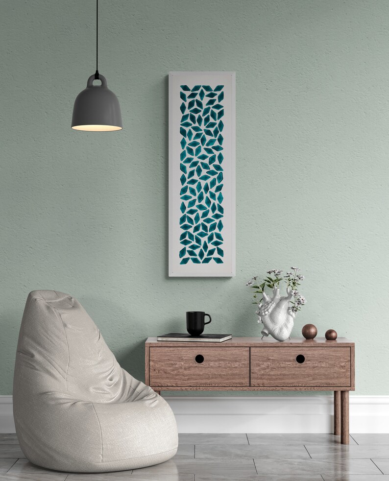 Long Narrow Dark Teal Modern PRINTABLE Narrow Horizontal/vertical ...