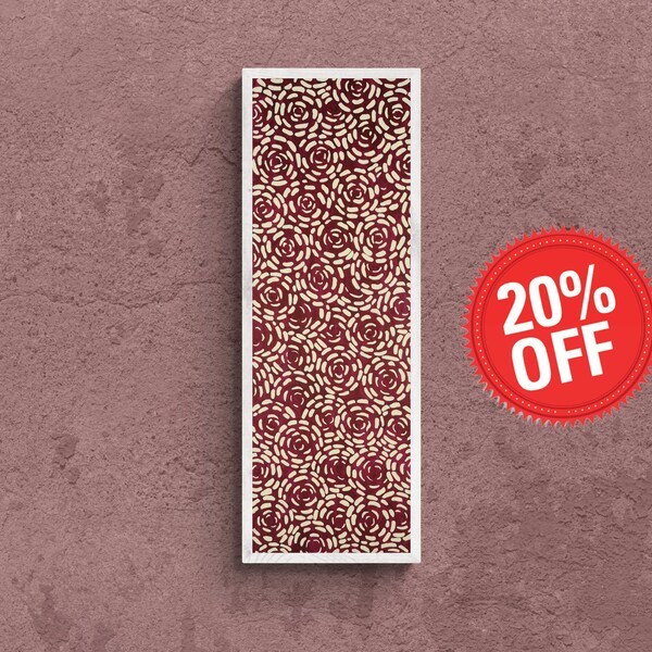 Red Cream Wall Art Etsy