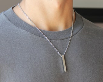 Mens pendant chain silver Clearance