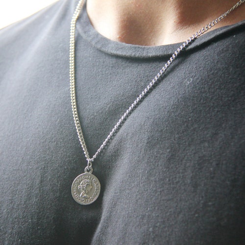 Silver Long Bar Pendant Necklace for Men or Women/ Stainless Etsy Canada