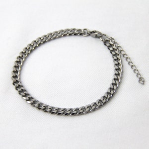 5mm silver cuban curb chain bracelet for men or women - Boutique Wear RENN