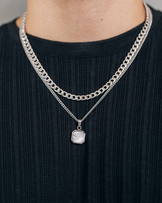 men's silver necklaces