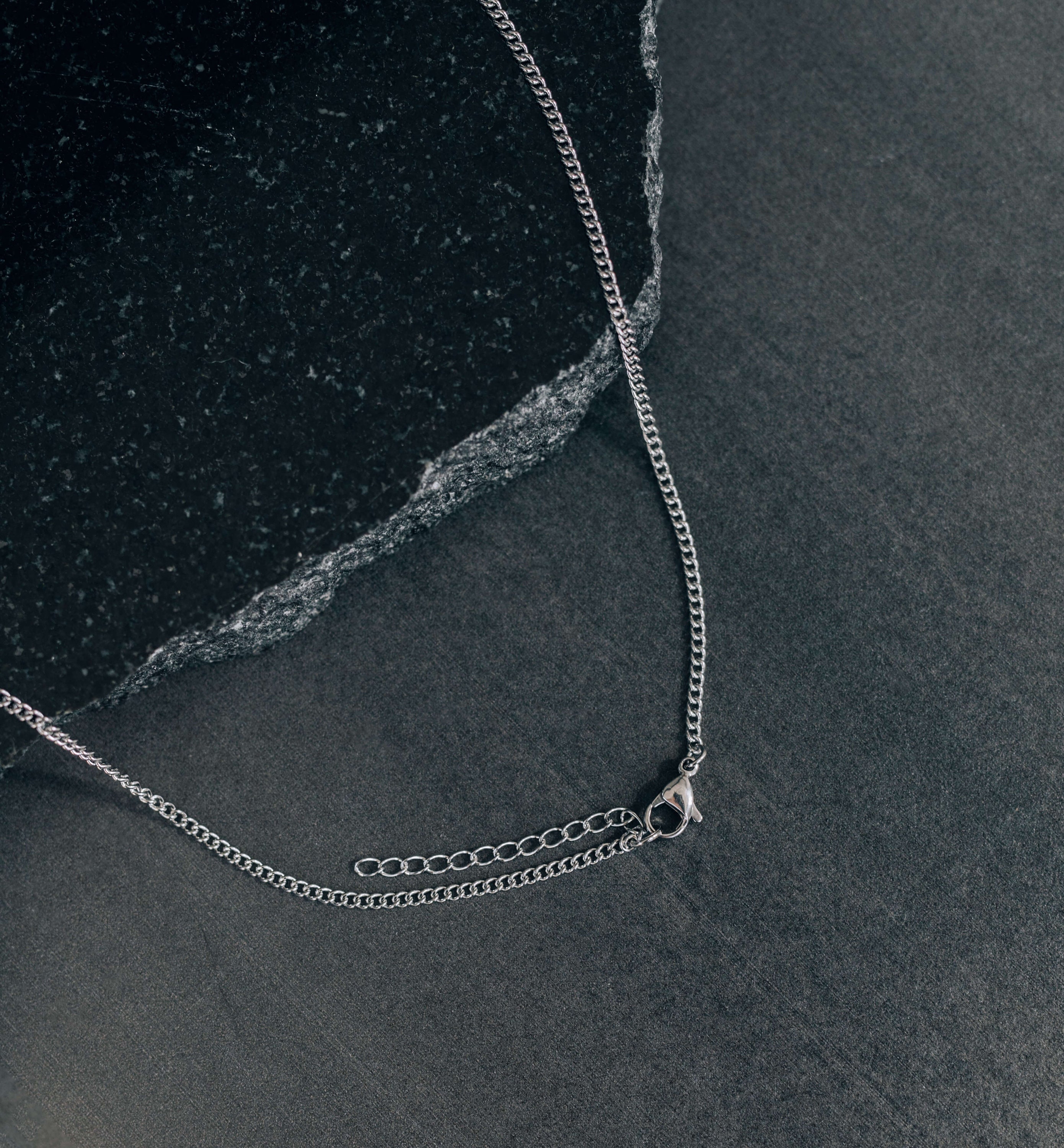Silver Lightning Bolt Necklace for Men or Women / Stainless Steel
