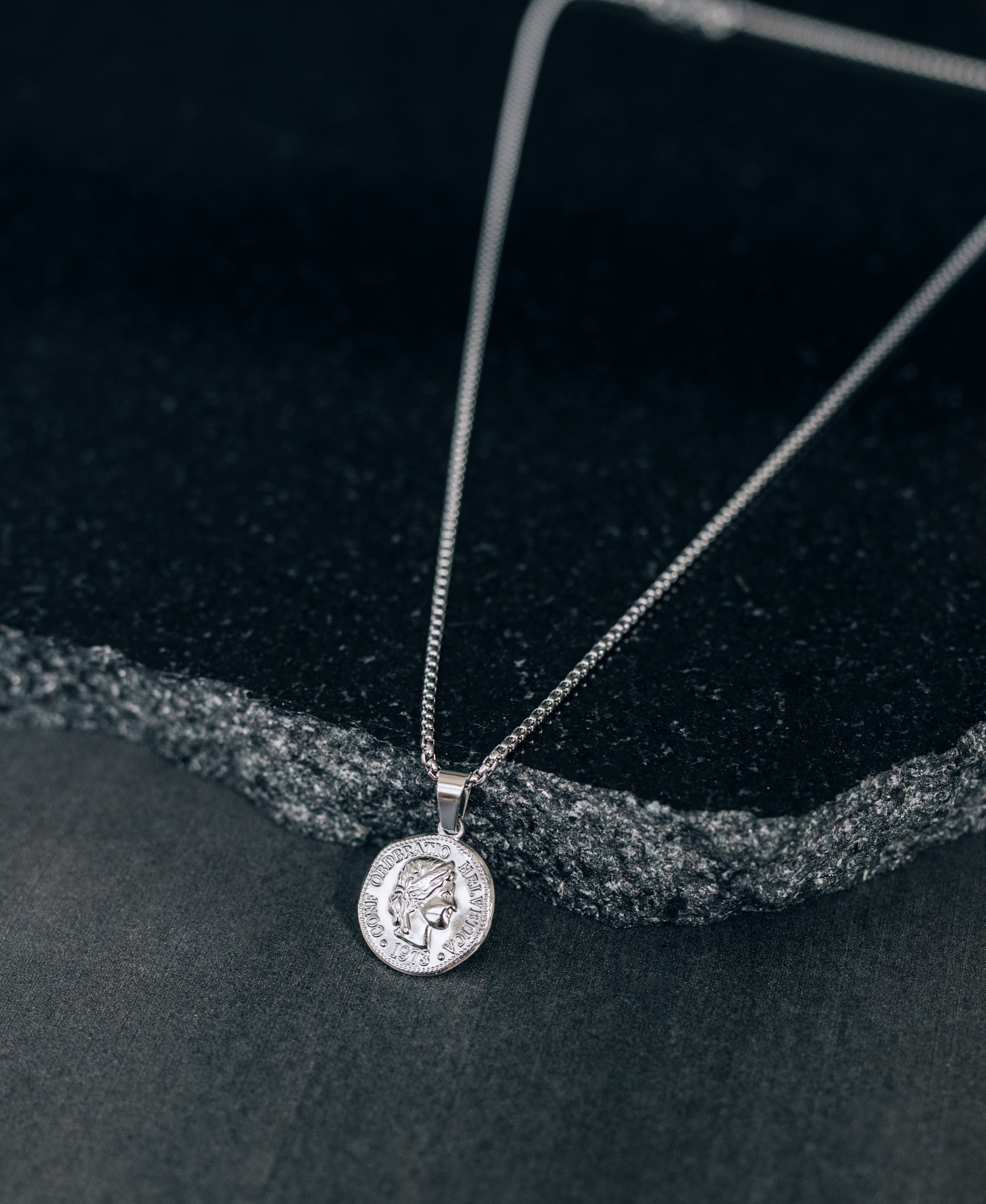 Silver Coin Necklace - Etsy Canada
