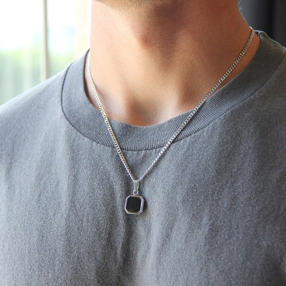 Mens 6mm Stainless Steel Polished Rounded Box Chain Necklace, 24 Inch - The  Black Bow Jewelry Company