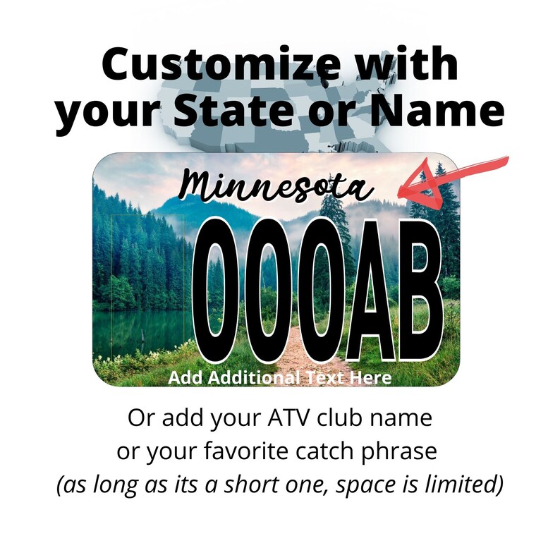 Summer Trail Minnesota ATV License Plate, Custom UTV Plate Etsy