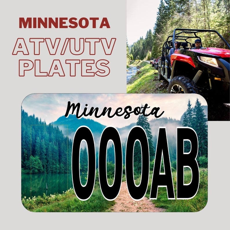 Summer Trail Minnesota ATV License Plate, Custom UTV Plate Etsy