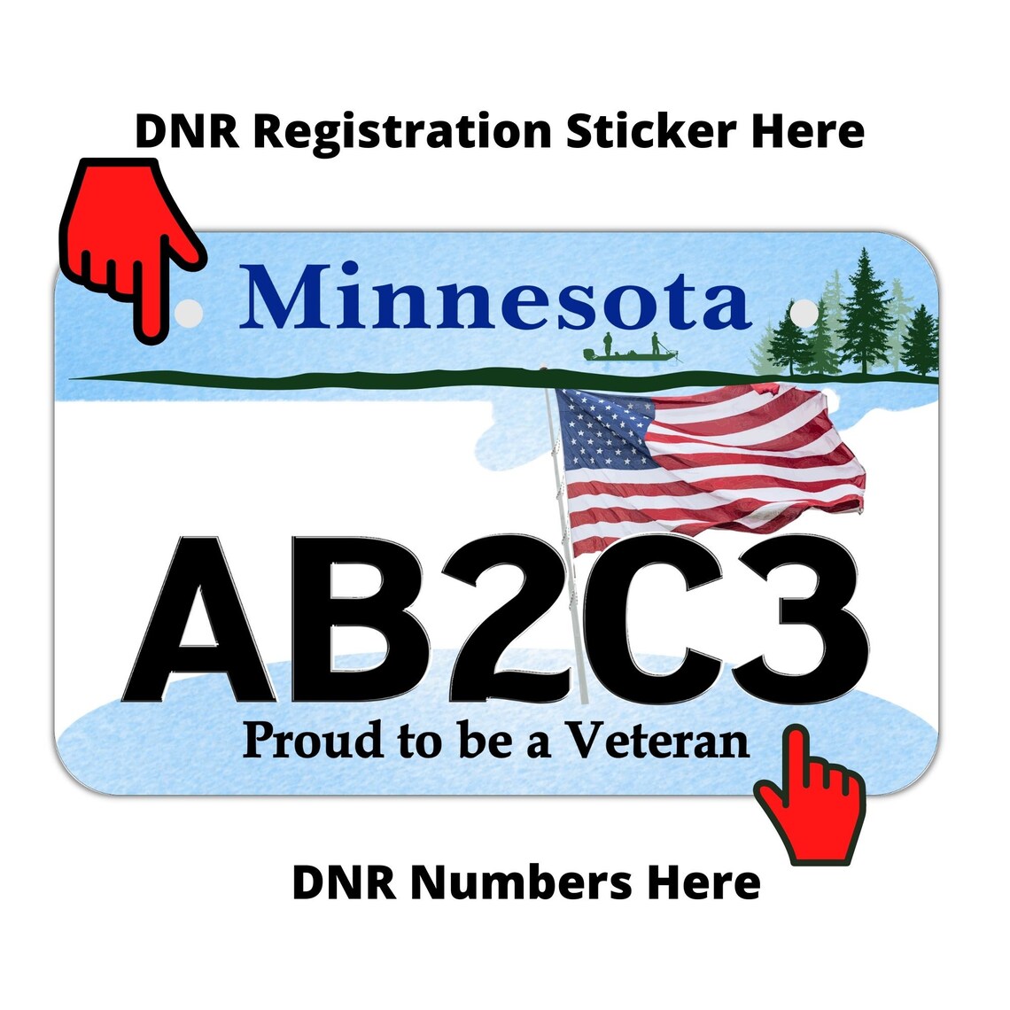 Minnesota Proud to Be A Veteran Aluminum ATV Plate Etsy
