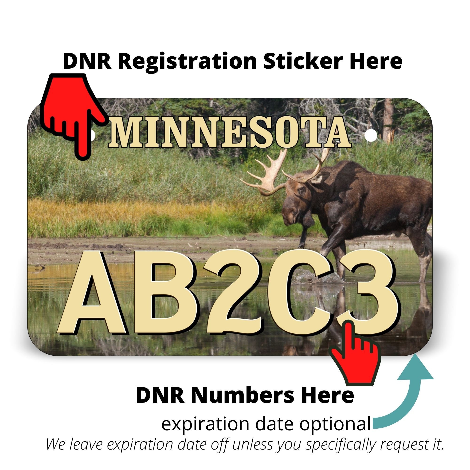 Minnesota ATV License Plate Moose Metal UTV plate Etsy 日本