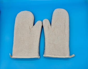 Blank Sublimation Linen Oven Mitt Pot Holders Hot Pad Set