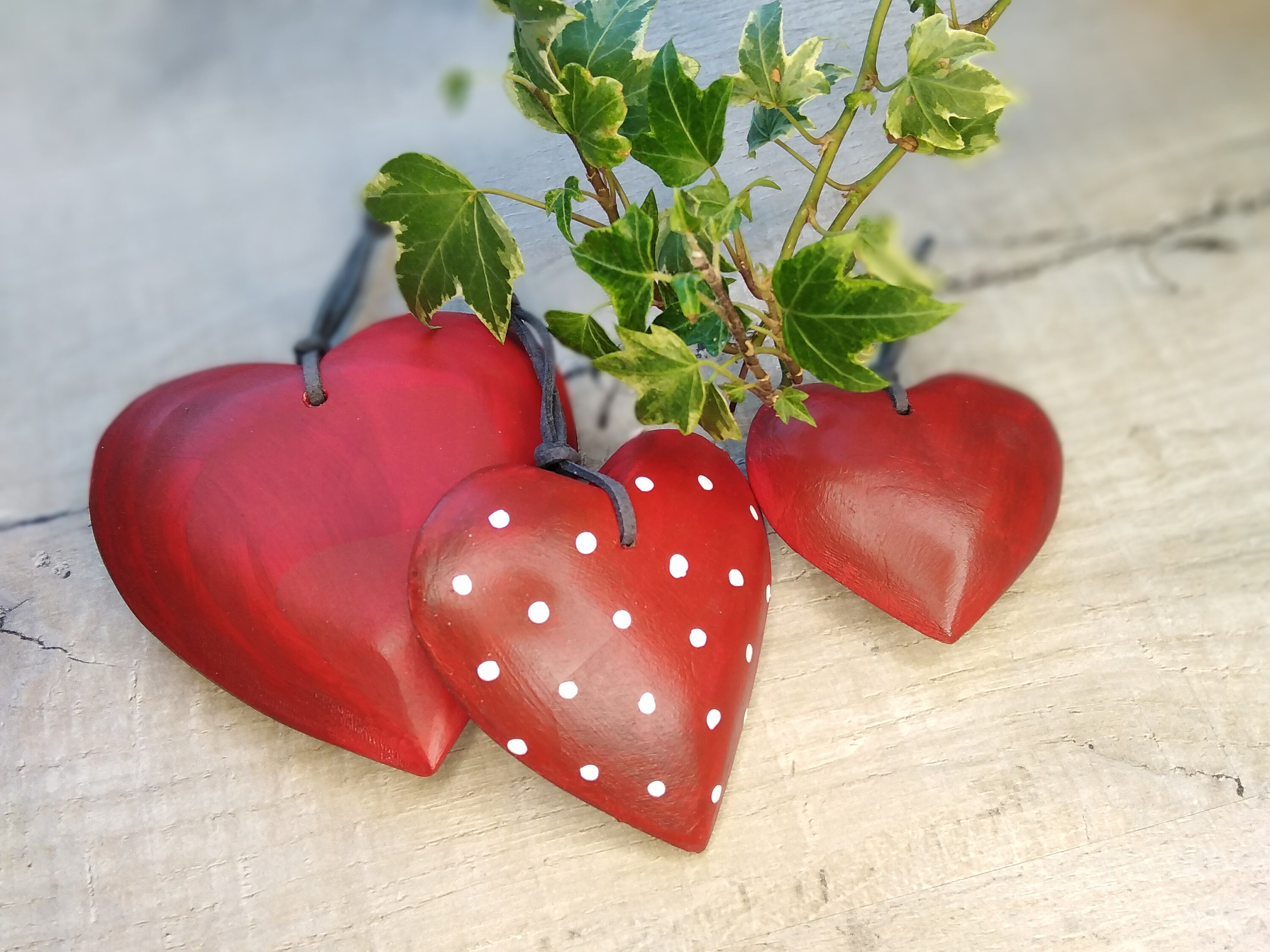 Décoration Bois, Cœur en Suspension Cœur, Cadeau Mamie