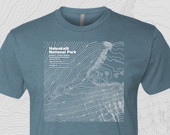 Haleakala National Park, Hawaii - Topographic Map Unisex Short Sleeve Tee