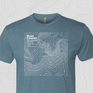 Mount Katahdin, Maine - Topographic Map Unisex Short Sleeve Tee