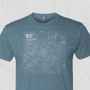 Mount Hood, Oregon - Topographic Map Unisex Short Sleeve Tee