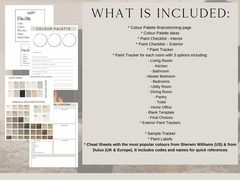Editable Printable Planner Bundle, Renovation Planner, Exterior ...