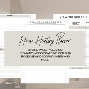 House Hunting Planner, House Buying, House Viewing, Printable Organiser ...